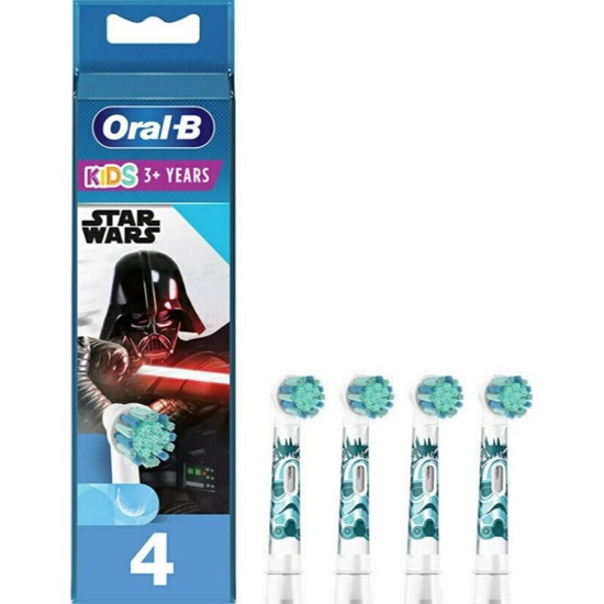 Oral-B Kids Electric Toothbrush Replacement Heads for 3+ 4pcs Star Wars (81770375) (BRA81770375)-BRA81770375