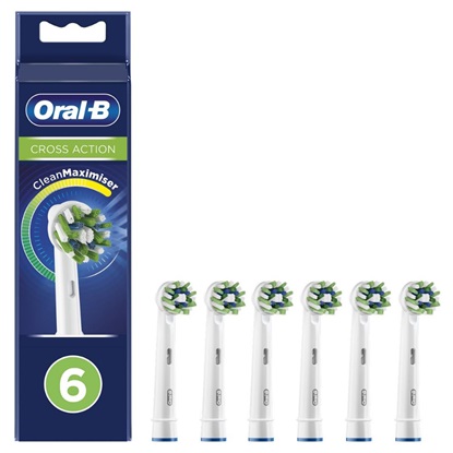 Oral-B Crossaction Electric Toothbrush Replacement Heads 6pcs White (80844548) (BRA80844548)-BRA80844548