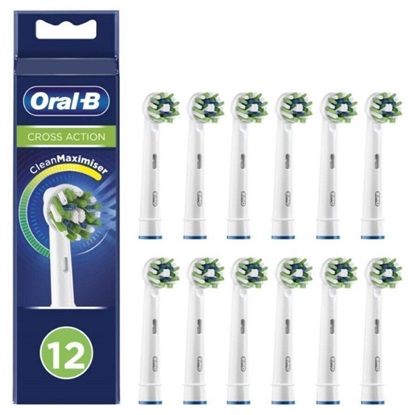 Oral-B CrossAction CleanMaximizer Electric Toothbrush Replacement Heads 12pcs White (80844547) (BRA80844547)-BRA80844547