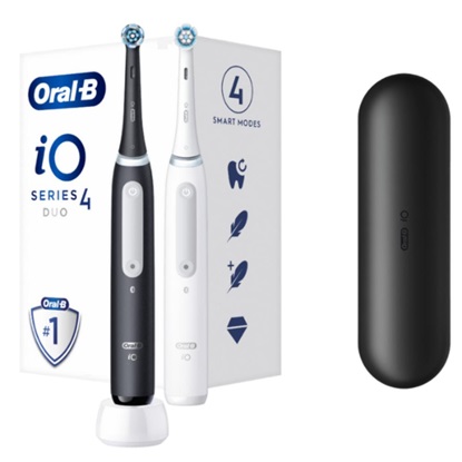 Oral-B iO Series 4 Duo Electric Toothbrush Black/White (80370930) (BRA80370930)-BRA80370930