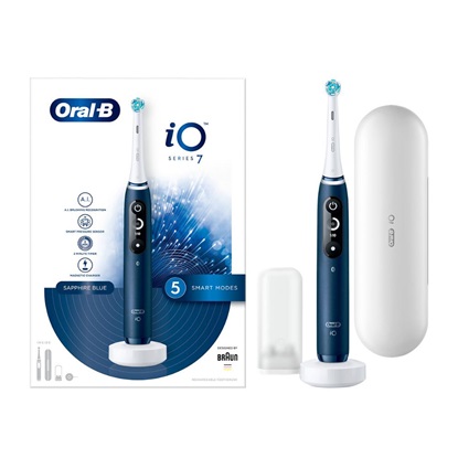 Oral-B iO Series 7 Electric Toothbrush Sapphire Blue (80365438) (BRA80365438)-BRA80365438