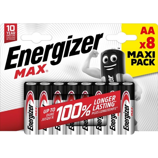 Energizer MAX LR6/AA alkaline battery (blister) - 8 pcs (ENE20647)-ENE20647