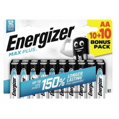 Energizer MAX Plus LR6/AA alkaline battery (blister) - 20 pcs (ENE20626)-ENE20626
