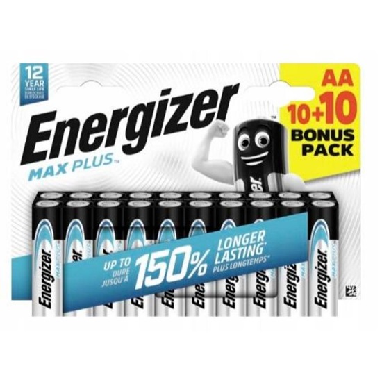 Energizer MAX Plus LR6/AA alkaline battery (blister) - 20 pcs (ENE20626)-ENE20626
