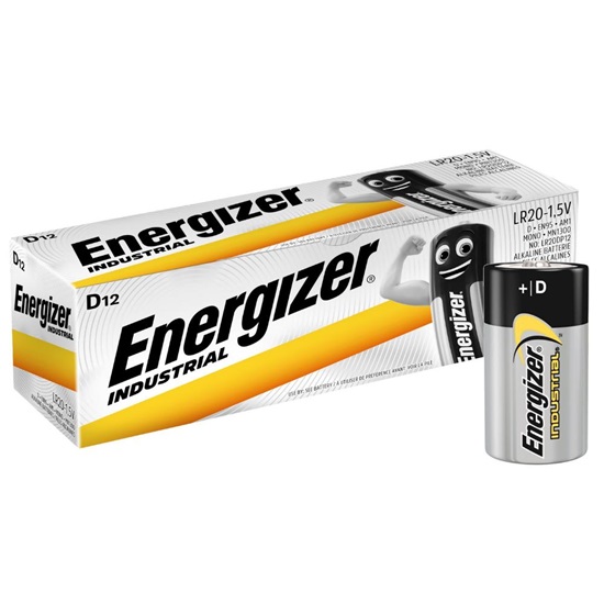 Energizer Industrial LR20 D alkaline battery - 12 pcs (ENE3410)-ENE3410