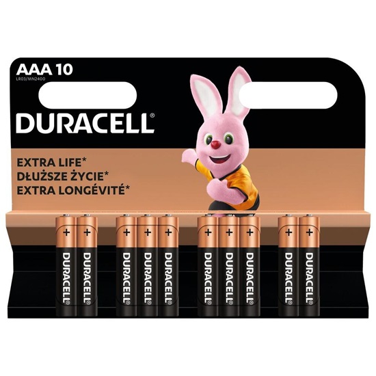 Duracell Basic MN2400 LR03 AAA alkaline battery (blister) - 10 pieces (DUR20366)-DUR20366