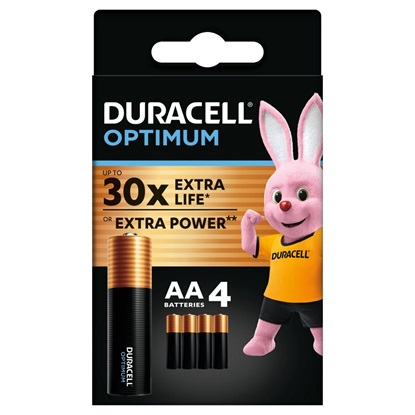 Duracell OPTIMUM LR6 AA Alkaline Battery (blister) (DUR19534)-DUR19534