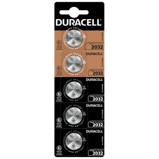 Duracell CR2032 DL2032 ECR2032 5BL HSDC Mini Lithium battery (DUR16967)-DUR16967