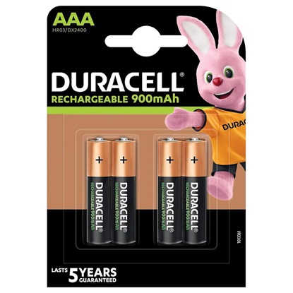 Duracell Recharge R03 AAA 900 mAh rechargeable batteries (blister) (DUR13364)-DUR13364