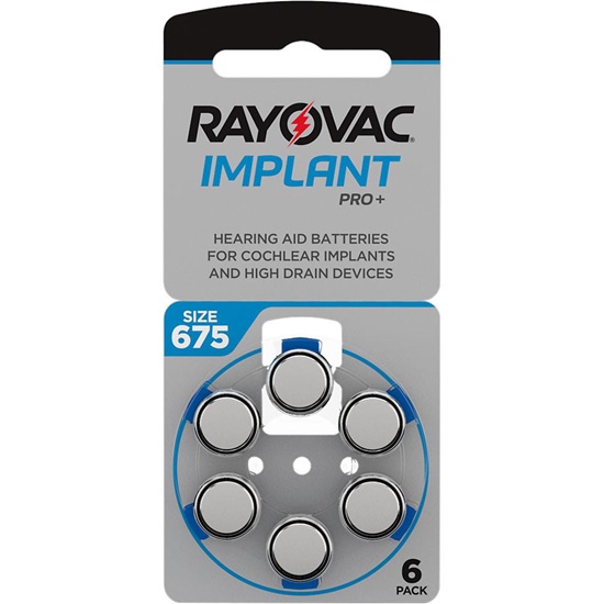 Rayovac 675 IMPLANT PRO + MF Hearing aid batteries (RAY14849)-RAY14849