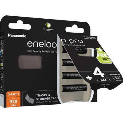 Panasonic Eneloop PRO NEW Ni-MH 930mAh BK-4HCDEC4BE Rechargeable Batteries R03 / AAA (blister + box) (PAN19726)-PAN19726