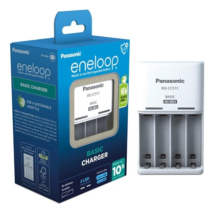 Panasonic Eneloop BQ-CC51 EKO Rechargeable battery charger Ni-MH  (PAN19640)-PAN19640