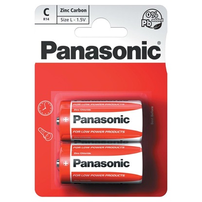 Panasonic R14 C Zinc-carbon battery (blister) (PAN10864)-PAN10864