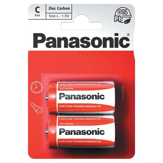 Panasonic R14 C Zinc-carbon battery (blister) (PAN10864)-PAN10864