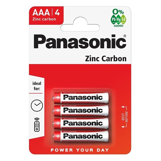 Panasonic R03 AAA Zinc Carbon Battery (Blister) (PAN10863)-PAN10863
