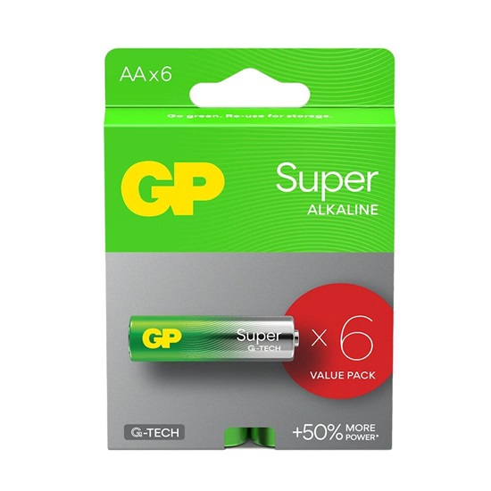 GP Super Alkaline G-TECH LR6/AA Alkaline Battery (GPB20473)-GPB20473