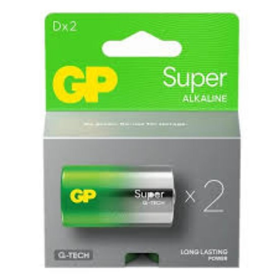 GP Super Alkaline G-TECH LR20/D alkaline battery (GPB20308)-GPB20308