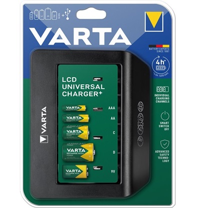 Varta LCD UNIVERSAL CHARGER PLUS 57688 Rechargeable battery charger Ni-MH (VART18658)-VART18658