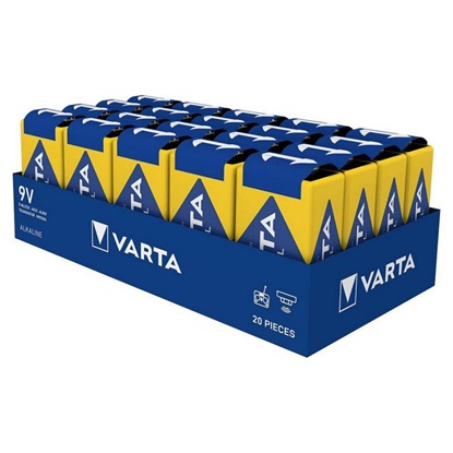 Varta Industrial PRO 6LR61/9V 4022 (tray) 20x Alkaline Battery  (VART12033)-VART12033
