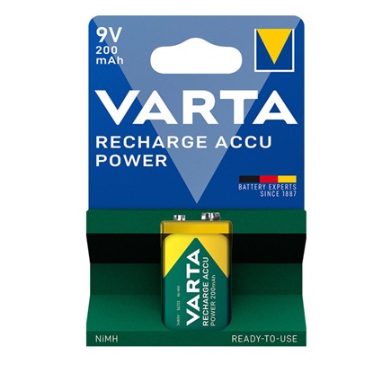 Varta R2U 6F22 9V Ni-MH 200 mAh 8, 4V rechargeable battery (VART6890)-VART6890