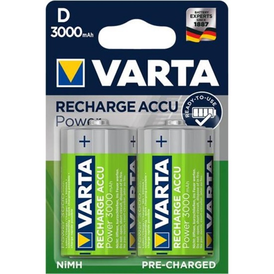 Varta R20 D R2U Ni-MH 3000 mAh rechargeable batteries (VART6889)-VART6889