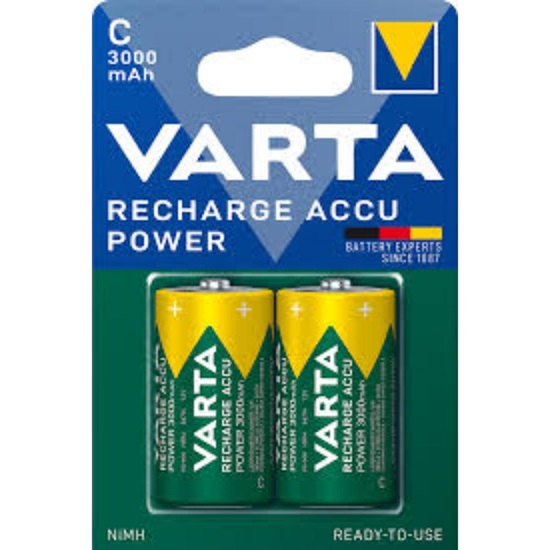 Varta R14 C R2U Ni-MH 3000 mAh rechargeable batteries (VART6888)-VART6888