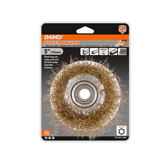 Shind Συρματοβουρτσα Γων.τροχου Φ125mm (SHI-94930) (SHI94930)-SHI94930