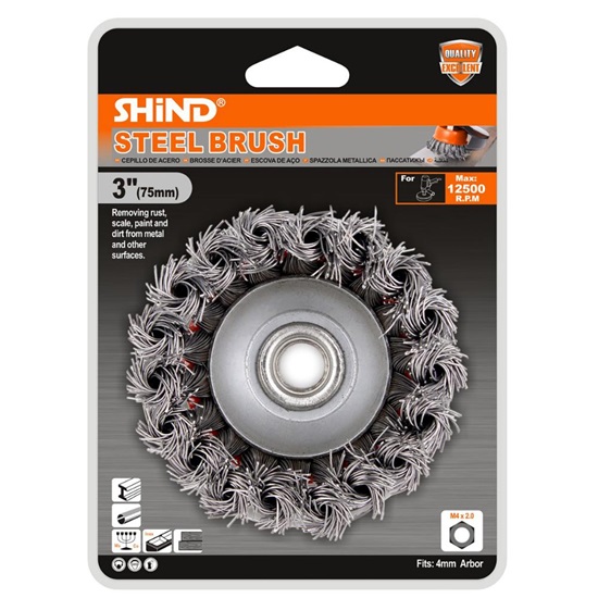 Shind Συρματοβουρτσα Γωνιακου Τροχου Στριφτη 75mm (SHI-94931) (SHI94931)-SHI94931