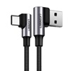 Ugreen Angle cable USB to USB-C US176 3A 1m black (20856) (UGR20856)-UGR20856