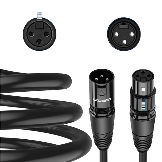 Ugreen Cable XLR female to XLR male cable AV130 - 5m black (20712B) (UGR20712B)-UGR20712B