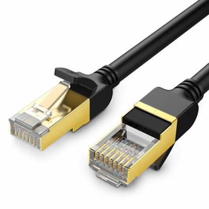 Ugreen Ethernet RJ45 Flat network cable Cat.7 STP 0.5m Black (11229) (UGR11229)-UGR11229