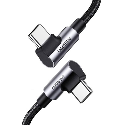 Ugreen Angle cable USB-C to USB-C US335 5A 100W 1m black (70696) (UGR70696)-UGR70696