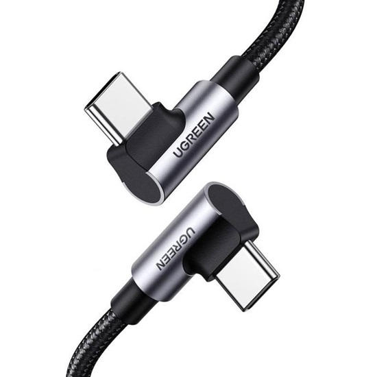 Ugreen Angle cable USB-C to USB-C US335 5A 100W 1m black (70696) (UGR70696)-UGR70696