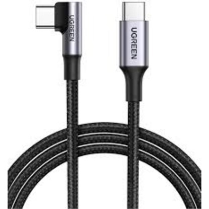 Ugreen Angle cable USB-C to USB-C US334 5A PD 100W 1m black (70643) (UGR70643)-UGR70643