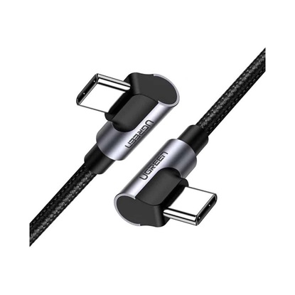 Ugreen USB-C to USB-C Angled Cable US323 PD 3A 60W 2m Black (70531) (UGR70531)-UGR70531