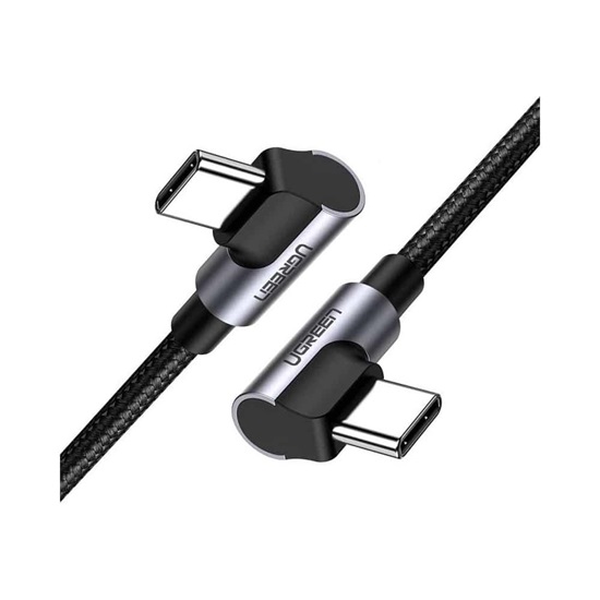Ugreen USB-C to USB-C Angled Cable US323 PD 3A 60W 2m Black (70531) (UGR70531)-UGR70531