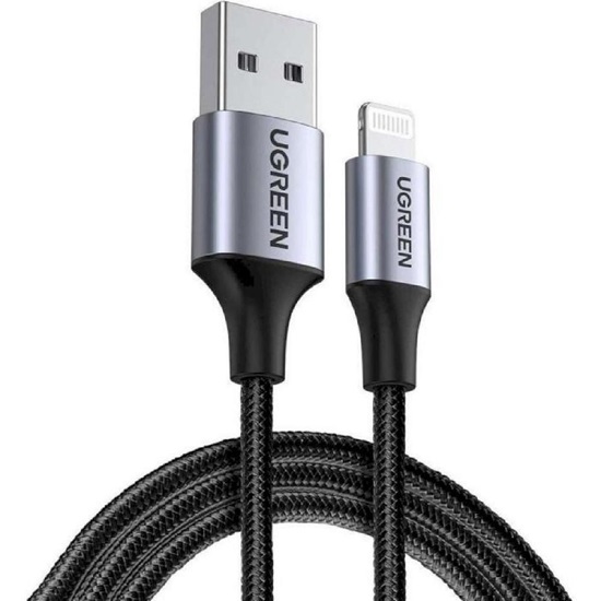 Ugreen Cable Lightning to USB 2.4A US199 1m Black (60156) (UGR60156)-UGR60156