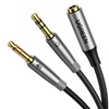 Ugreen AV193 3.5mm Female to 2 male audio cable 20cm gray (50255) (UGR50255)-UGR50255