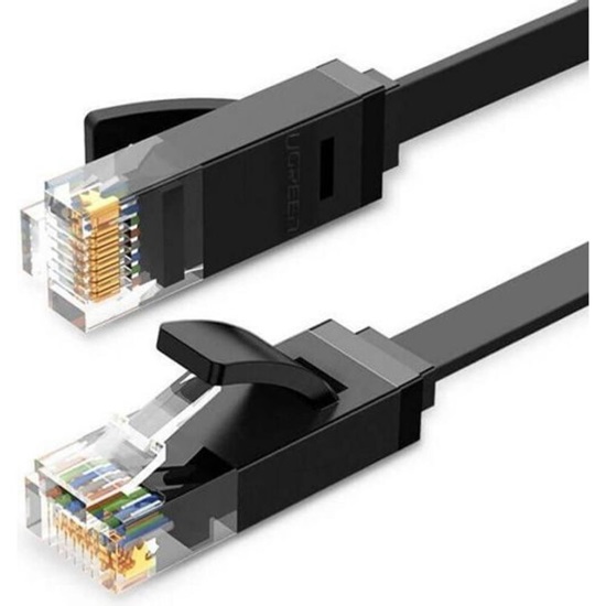 Ugreen Ethernet RJ45 Flat Network Cable Cat.6 UTP 10m Black (50178) (UGR50178)-UGR50178