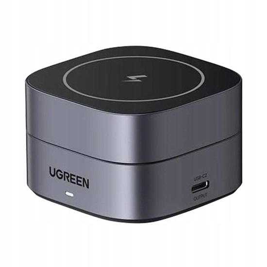 Ugreen Qi Inductive charger 2in1 for iPhone AirPods W256 20W black + USB-C to USB-C cable 1m (35278) (UGR35278)-UGR35278