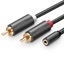 Ugreen Καλώδιο 3.5mm male - 3.5mm male Μαύρο 1m (10772) (UGR10772)-UGR10772