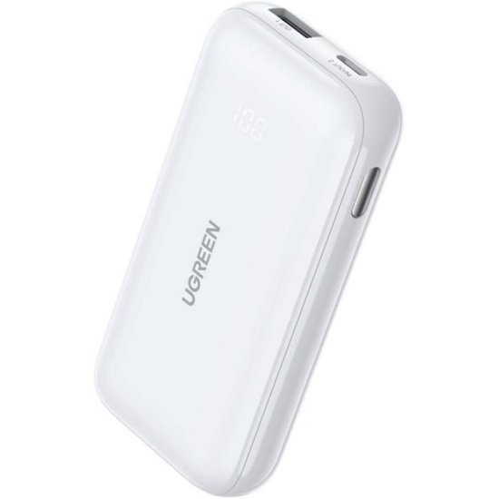 Ugreen Powerbank 10000mAh Nexode PB501 USB + USB-C 30W PD biały (25189) (UGR25189)-UGR25189