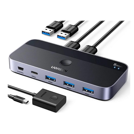 Ugreen Sharing switch USB 3.0 CM662 2 in 4 out black (15705) (UGR15705)-UGR15705