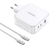 Ugreen Charger 15339 Nexode 2xUSB-C USB-A 3.0 PD3.0 QC4.0 GaN 140W white (15339) (UGR15339)-UGR15339