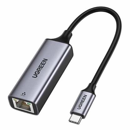 Ugreen External Network Adapter CM199 RJ45 - Usb Type C (1000 Mbps / 1 Gbps) Gigabit Ethernet Gray (50737B) (UGR50737B)-UGR50737B