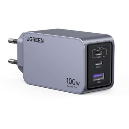 Ugreen Nexode Pro 100W wall charger GaN USB + 2x USB-C gray (25874) (UGR25874)-UGR25874