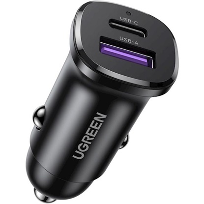Ugreen EC305 USB-C + USB car charger 30W black (25845) (UGR25845)-UGR25845