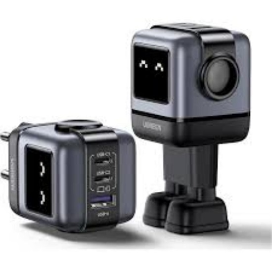 Ugreen Nexode RG mains charger Robot GaN 2x USB-C + USB 65W gray (25685B) (UGR25685B)-UGR25685B