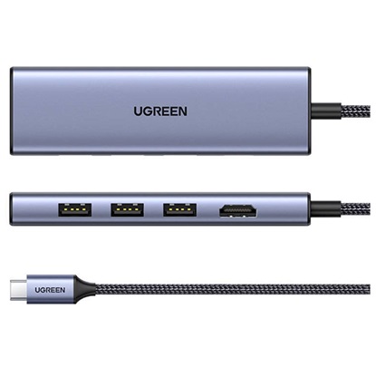 Ugreen Adapter HUB CM511 USB-C to HDMI 3x USB-A 3.0 SD/TF (20956A) (UGR20956A)-UGR20956A