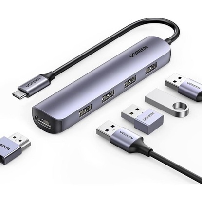 Ugreen Adapter Hub USB_C to 4x USB 3.0 HDMI (20197) (UGR20197)-UGR20197